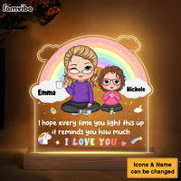 Personalized Gift For Granddaughter Grandma I Hope Every Time You Light This Up Plaque LED Lamp Night Light 31641 thumb 1