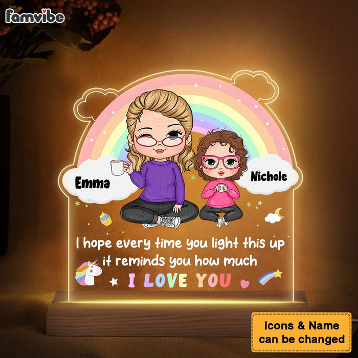 Personalized Gift For Granddaughter Grandma I Hope Every Time You Light This Up Plaque LED Lamp Night Light 31641 1