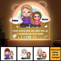 Personalized Gift For Granddaughter Grandma I Hope Every Time You Light This Up Plaque LED Lamp Night Light 31641 thumb 1