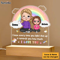 Personalized Gift For Granddaughter Grandma I Hope Every Time You Light This Up Plaque LED Lamp Night Light 31641 thumb 1