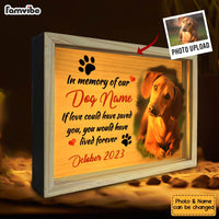 Personalized Dog Memorial Photo In Memory of Our Picture Frame Light Box 31644 thumb 1