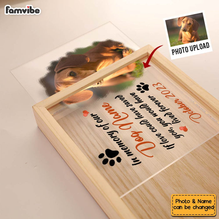 Personalized Dog Memorial Photo In Memory of Our Picture Frame Light Box 31644 1