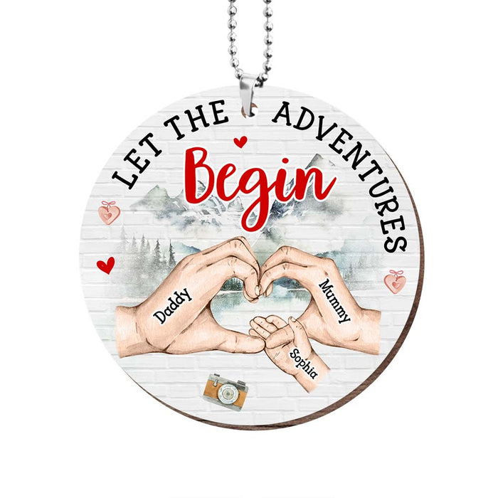 Personalized Gift For Family Let The Adventures Begin Ornament 31651 1