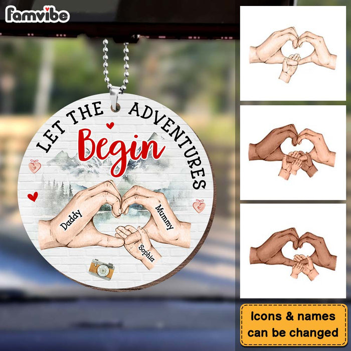 Personalized Gift For Family Let The Adventures Begin Ornament 31651 1