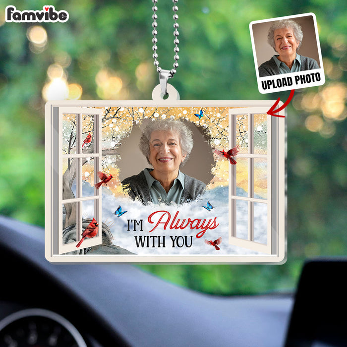 Personalized Memorial Gift For Family Photo Custom Transparent Acrylic Car Ornament 31652 1
