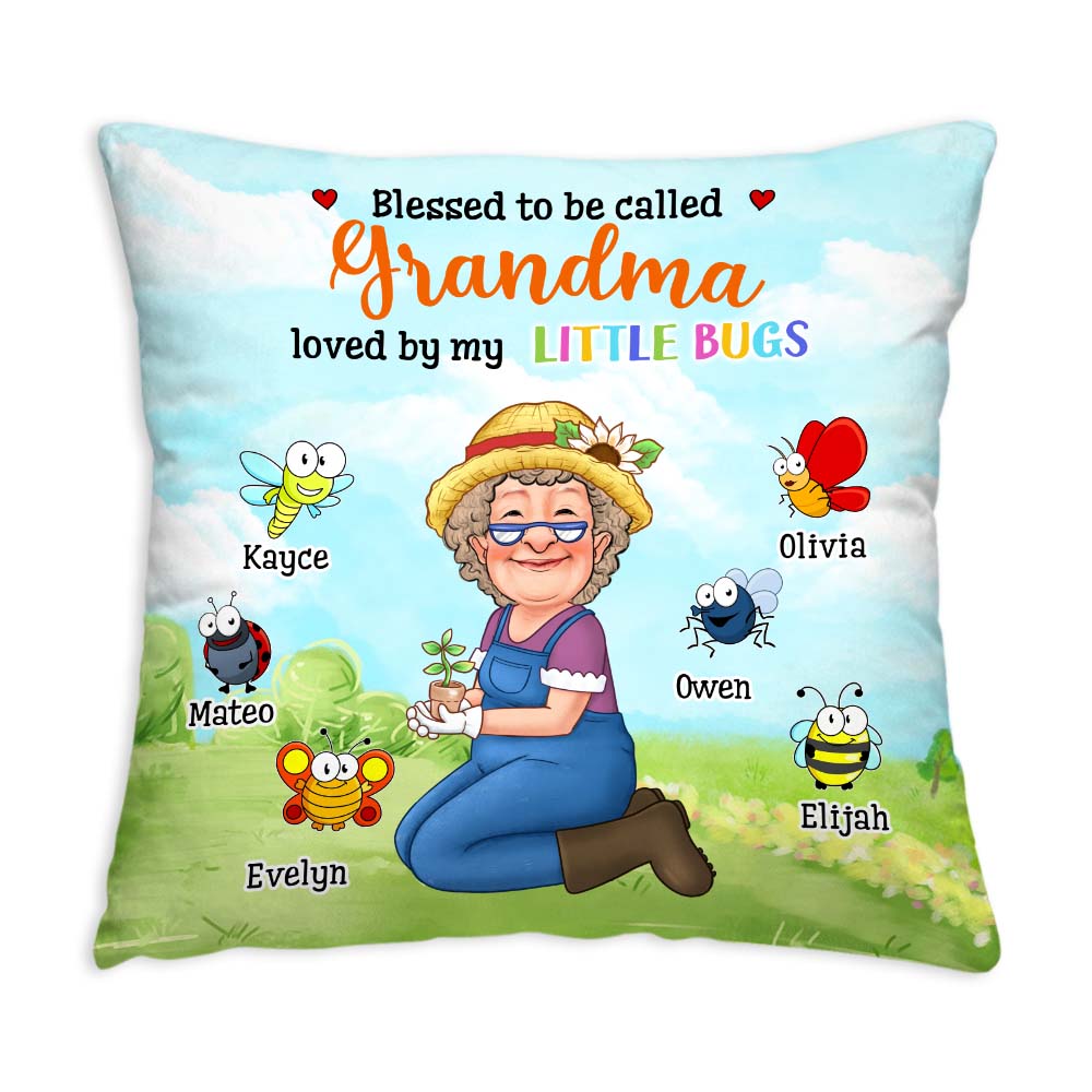 Personalized Gift For Grandma Garden Blessed To Be Called Pillow 31653 Primary Mockup