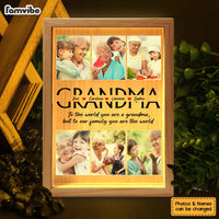 Personalized Gift For Grandma You Are The World Picture Frame Light Box 31655 thumb 1