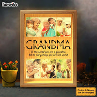 Personalized Gift For Grandma You Are The World Picture Frame Light Box 31655 thumb 1