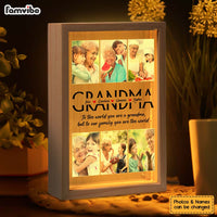 Personalized Gift For Grandma You Are The World Picture Frame Light Box 31655 thumb 1