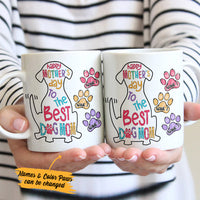 Personalized The Best Dog Mom Grandma Mug MR101 65O36 thumb 1