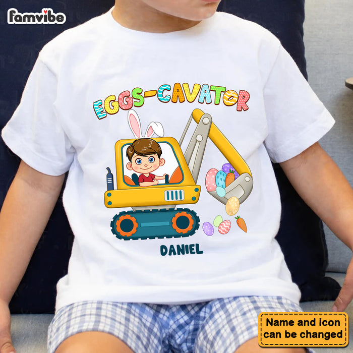 Personalized Easter Gift For Grandson Eggs-Cavator Kid T Shirt - Kid Hoodie - Kid Sweatshirt 31667 1