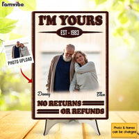 Personalized Gift For Couple I'm Your No Returns Or Refunds 2 Layered Separate Wooden Plaque 31674 thumb 1
