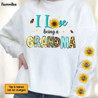 Personalized Gift For Grandma I Love Being Grandma Unisex Sleeve Printed Standard Sweatshirt 31675 thumb 1