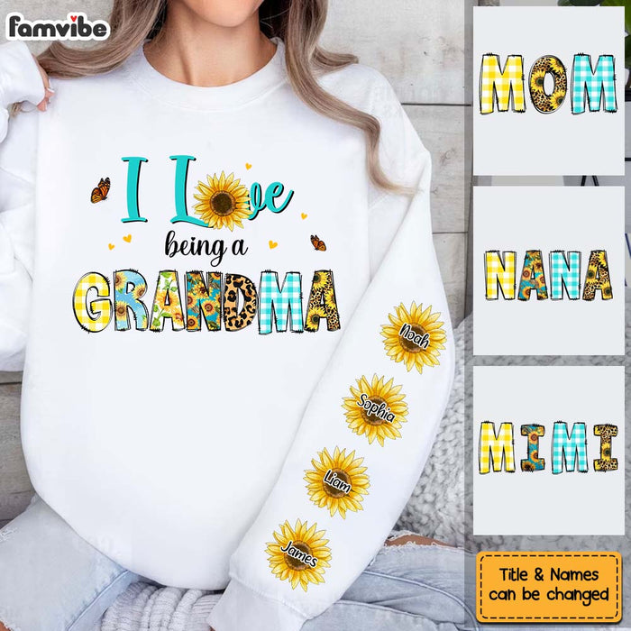 Personalized Gift For Grandma I Love Being Grandma Unisex Sleeve Printed Standard Sweatshirt 31675 1
