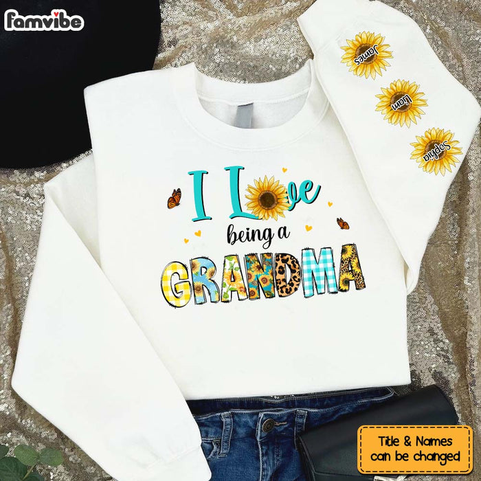 Personalized Gift For Grandma I Love Being Grandma Unisex Sleeve Printed Standard Sweatshirt 31675 1