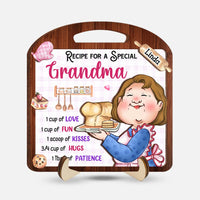 Personalized Gift Recipe For A Grandma Baking 2 Layered Wooden Plaque 31677 thumb 1