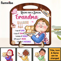 Personalized Gift Recipe For A Grandma Baking 2 Layered Wooden Plaque 31677 thumb 1