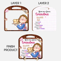 Personalized Gift Recipe For A Grandma Baking 2 Layered Wooden Plaque 31677 thumb 1