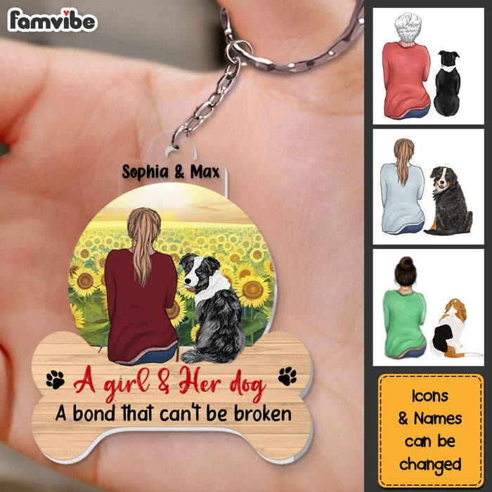 Personalized Gift For Dog Lovers A Bond That Can't Be Broken Acrylic Keychain 31680 1