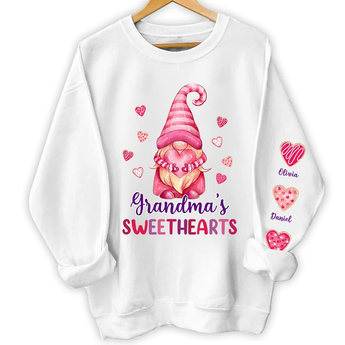 Personalized Grandma's Sweethearts Pink Theme Unisex Sleeve Printed Standard Sweatshirt 31684 1