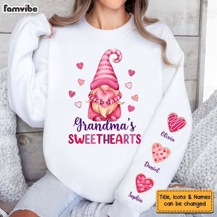 Personalized Grandma's Sweethearts Pink Theme Unisex Sleeve Printed Standard Sweatshirt 31684 1