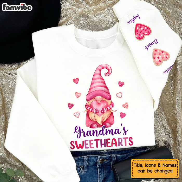 Personalized Grandma's Sweethearts Pink Theme Unisex Sleeve Printed Standard Sweatshirt 31684 1