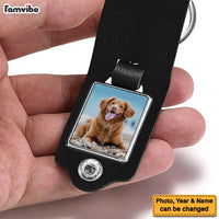 Personalized Pet Memorial Gift I Am Always With You Leather Photo Keychain 31687 thumb 1