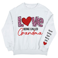 Personalized Love Being Called Grandma Unisex Sleeve Printed Standard Sweatshirt 31689 thumb 1