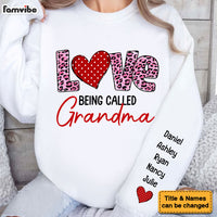 Personalized Love Being Called Grandma Unisex Sleeve Printed Standard Sweatshirt 31689 thumb 1