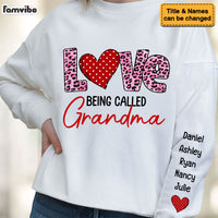 Personalized Love Being Called Grandma Unisex Sleeve Printed Standard Sweatshirt 31689 thumb 1