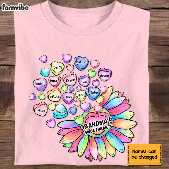Personalized Grandma's Sweethearts Flower Shirt - Hoodie - Sweatshirt 31699 1