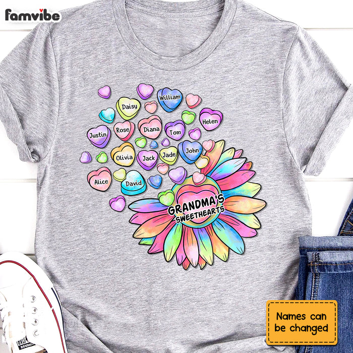 Personalized Grandma's Sweethearts Flower Shirt - Hoodie - Sweatshirt 31699 1