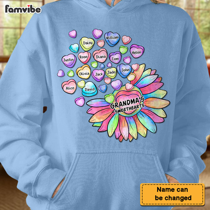Personalized Grandma's Sweethearts Flower Shirt - Hoodie - Sweatshirt 31699 1