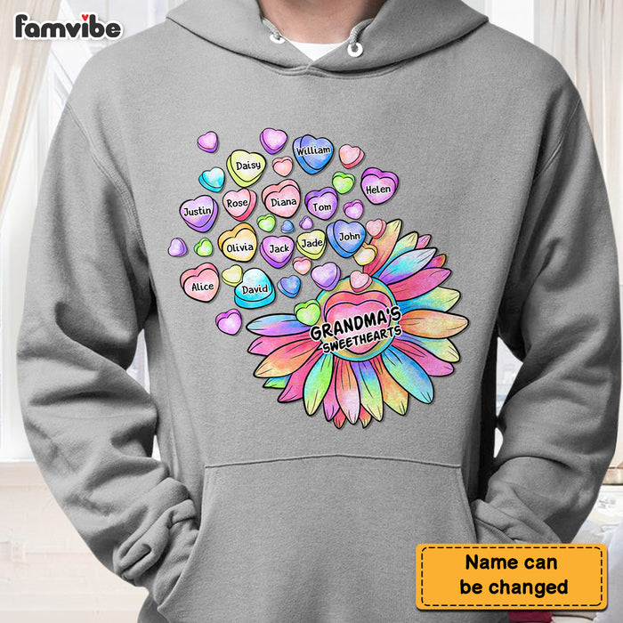 Personalized Grandma's Sweethearts Flower Shirt - Hoodie - Sweatshirt 31699 1
