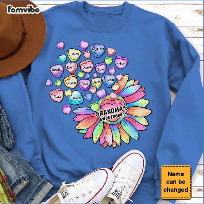 Personalized Grandma's Sweethearts Flower Shirt - Hoodie - Sweatshirt 31699 1