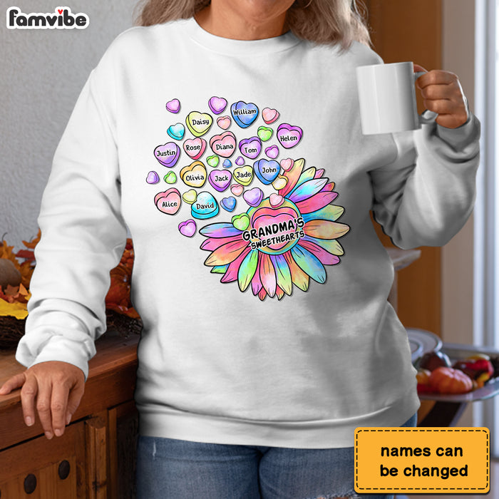 Personalized Grandma's Sweethearts Flower Shirt - Hoodie - Sweatshirt 31699 1