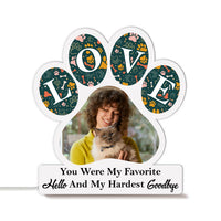 Personalized Dog Memorial Photo You Were My Favorite Hello Custom Shape Photo Light Box 31700 thumb 1
