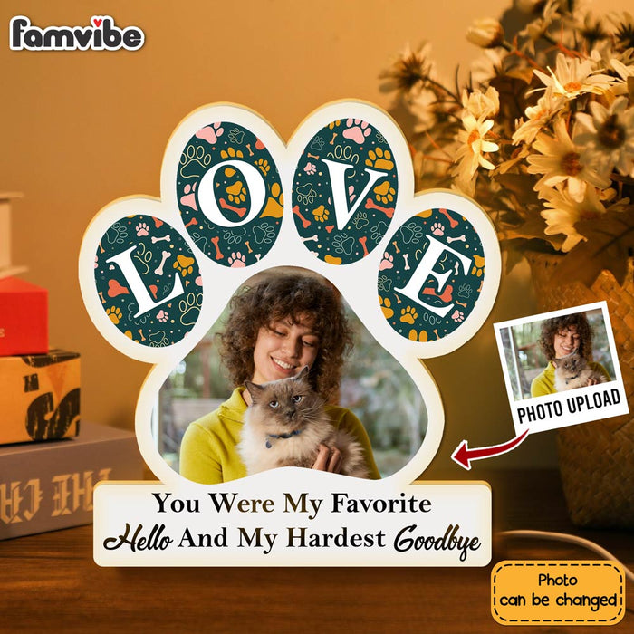 Personalized Dog Memorial Photo You Were My Favorite Hello Custom Shape Photo Light Box 31700 1