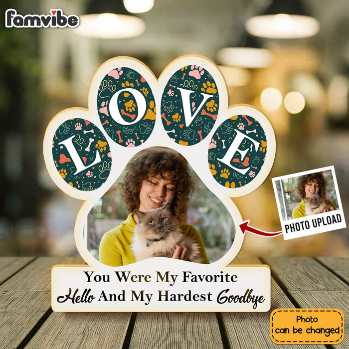 Personalized Dog Memorial Photo You Were My Favorite Hello Custom Shape Photo Light Box 31700 1