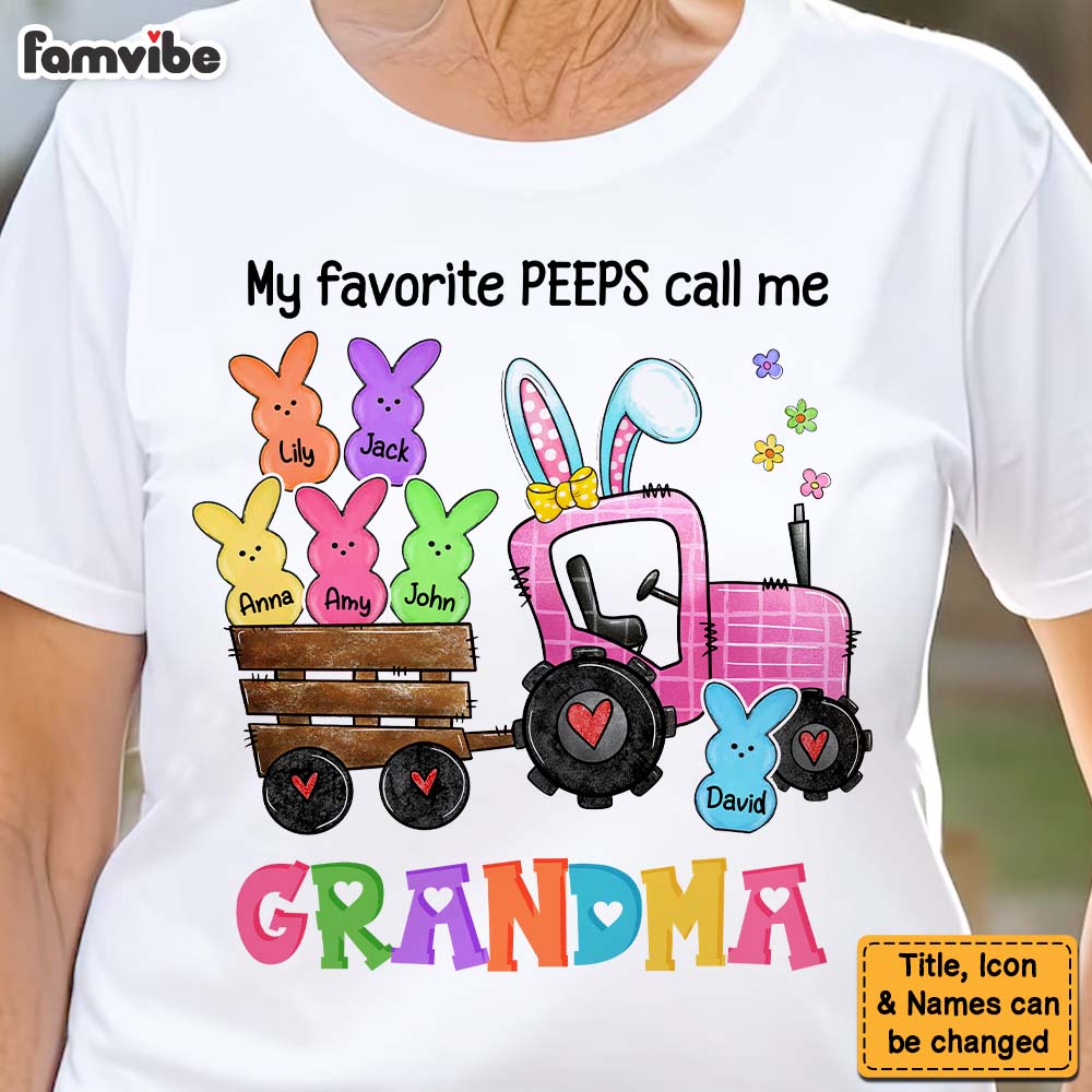 Personalized Gift For Grandma Easter My Favorite Peeps Shirt Hoodie Sweatshirt 31704 Primary Mockup