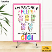 Personalized Easter Gift For Grandma Favorite Peeps Call Me GiGi 2 Layered Separate Wooden Plaque 31711 thumb 1