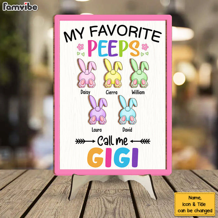 Personalized Easter Gift For Grandma Favorite Peeps Call Me GiGi 2 Layered Separate Wooden Plaque 31711 1