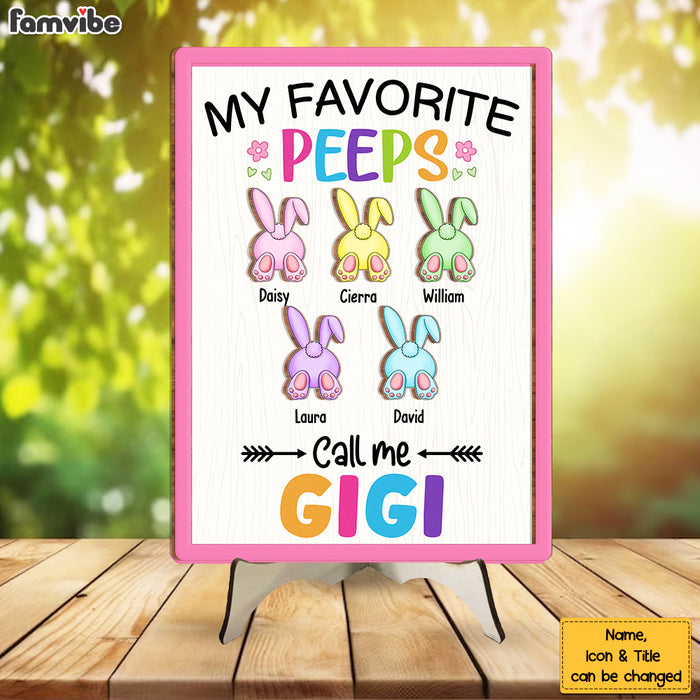 Personalized Easter Gift For Grandma Favorite Peeps Call Me GiGi 2 Layered Separate Wooden Plaque 31711 1