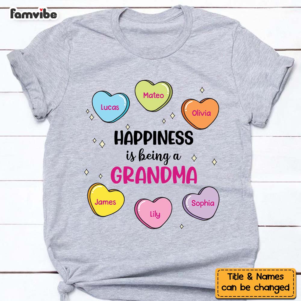Personalized Gift Happiness Is Being Grandma Shirt Hoodie Sweatshirt 31713 Primary Mockup
