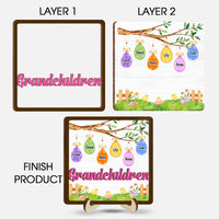 Personalized Gift For Grandma Easter Egg 2 Layered Wooden Plaque 31715 thumb 1