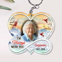 Personalized Memorial Gift I'm Always With You Upload Photo Acrylic Keychain 31730 thumb 1