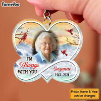 Personalized Memorial Gift I'm Always With You Upload Photo Acrylic Keychain 31730 thumb 1