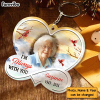 Personalized Memorial Gift I'm Always With You Upload Photo Acrylic Keychain 31730 thumb 1