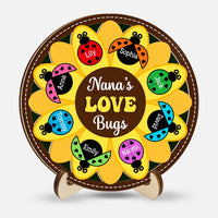 Personalized Gift For Grandma Garden Love Bug 2 Layered Wooden Plaque 31735 thumb 1