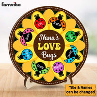 Personalized Gift For Grandma Garden Love Bug 2 Layered Wooden Plaque 31735 thumb 1